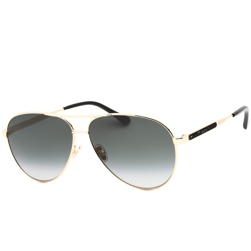 Jimmy Choo JIMENA/S Aviator Sunglasses – Gold/Grey Gradient – 60mm